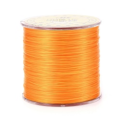Темно-Оранжевый Плоская эластичная эластичная нить с японскими кристаллами, для браслетов изготовление ювелирных изделий из драгоценных камней ремесло из бисера, темно-оранжевый, 0.5 мм, около 328 ярдов (300 м) / рулон