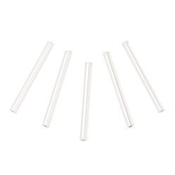 Серебро Стеклярус, серебряные, 31~34x3 мм, отверстие : 0.5~1 мм, о 1400шт / один фунт