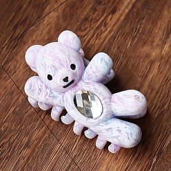 Лиловый Заколки для волос в виде когтей медведя, два тона, аксессуары для волос для женщин девушка, сирень, 125x60x50 мм