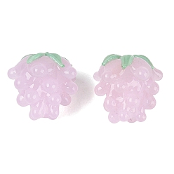Pearl Pink Handmade Lampwork Beads, Raspberry, Pearl Pink, 14.5~16.5x12.5~17.5x12.5~17.5mm, Hole: 1~1.8mm