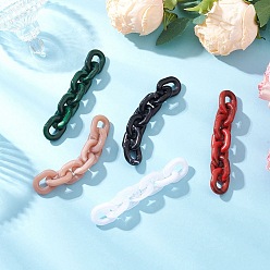 (52) Непрозрачная лаванда Акриловые кабельные цепи ручной работы, овальные, разноцветные, 24x18x5 мм