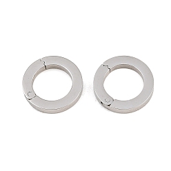 Stainless Steel Color 304 Stainless Steel Spring Gate Rings, O Rings, Stainless Steel Color, 12x2mm, Hole: 8mm