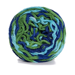 Зеленый лайм Полиэфирная пряжа, для свитера, шапки, носков, детских одеял, сегмент окрашенный, зеленый лайм, 6 мм