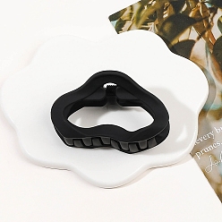 Черный Заколки для волос из матового пластика «облако», большие зажимы для густых и тонких волос, чёрные, 30x45 мм