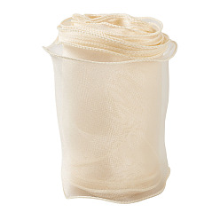 PapayaWhip 12M Polyester Yarn Tape, for Gift Wrapping, PapayaWhip, 4-5/8 inch(117mm)~4-3/4 inch(120mm)