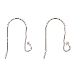 Серебро 925 стерлингового серебра серьги крюков, серебряные, 16.5x12~13 мм, отверстие : 2 мм, 22 датчик, штифты : 0.6 мм