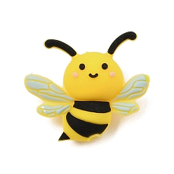 Bees Силиконовые бусины, изготовление ожерелий и браслетов своими руками, желтые, Пчелы, 27x30x13.5 мм, отверстие : 3 мм