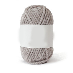 Светло-серый Шерстяная пряжа, для ткачества, вязание крючком, светло-серый, 5 мм, около 54.68 ярдов (50 м) / моток