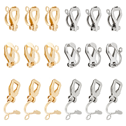 (52) Непрозрачная лаванда 20 шт. 2 цвета 304 клипсы из нержавеющей стали, разноцветные, 12x6x8.5 мм, отверстие : 1.8 мм, 10 шт / цвет