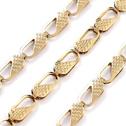 Золотой Вакуумное покрытие pvd 304 звеньевая цепь из нержавеющей стали, золотые, ссылка: 10x4x2.5 mm