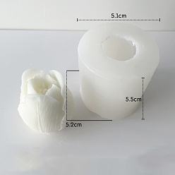 Белый Пищевые силиконовые формы для свечей с цветочным ароматом, формы для изготовления свечей, форма для ароматерапевтической свечи, белые, 5.2x5.1x5.5 см