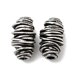 Античное Серебро Латунные бусины в форме вихревой спирали, без кадмия и без свинца, стойки покрытие, долговечный, античное серебро, 9~9.5x15 мм, отверстие : 3 мм