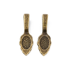 Античная Бронза Тибетский сплав стиля клей-на плоской прокладки поручительств, без кадмия и без свинца, античная бронза, 26x8x7 мм, Отверстие : 5x8 мм , около 735 шт / 1000 г