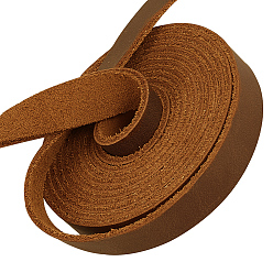 Темно-Золотистый Плоская кожаная ткань, для самодельных кожаных шнурков, ремень, темные золотарник, 1841x12.6 мм