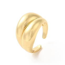 Golden Brass Open Cuff Rings, Golden, Inner Diameter: 18mm