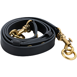 Золотой Регулируемые ремни для сумки из черной искусственной кожи, ремни для сумок из тесьмы, Сплав с застежками, аксессуары для изготовления кошельков, золотые, 683~1150 мм