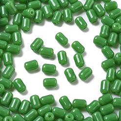Зеленый Непрозрачные бусины из искусственного нефрита, колонка, зелёные, 6x4 мм, отверстие : 1 мм, 2647 шт / фунт