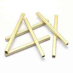 Без Покрытия Бисера латунной трубки, без свинца, без кадмии и без никеля, трубка, сырой (без покрытия), 50x3x3 мм, отверстие : 2x2 мм