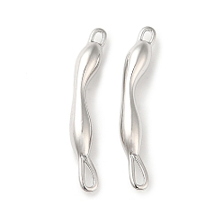 Платина Подвески из латуни, без кадмия, без никеля и без свинца, скручивание звеньев воздушного шара, платина, 20x4x3 мм, отверстия : 3x0.7 mm и 1x0.8 мм