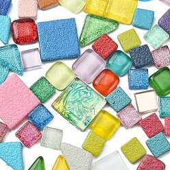 (52) Непрозрачная лаванда Стеклянная и фарфоровая мозаика, мозаичная плитка смешанной формы, для поделок из мозаики своими руками, рамки для картин и многое другое, разноцветные, 10~64x10~44x4~5.5 мм