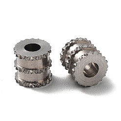 Нержавеющая Сталь Цвет Не тускнеет 303 бусины из нержавеющей стали, колонка, цвет нержавеющей стали, 8x8 мм, отверстие : 4 мм