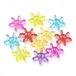 (52) Непрозрачная лаванда Прозрачные акриловые бусины, солнечные лучи звездчатые бусины, разноцветные, 13x14x5 мм, Отверстие : 1.5 мм , около 2380 шт / 500 г