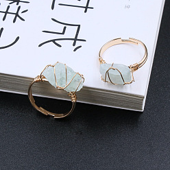 Флюорит Кольца-манжеты из сплава самородков с обмоткой из натурального флюорита, золотые, 10~20 мм, внутренний диаметр: 20 мм