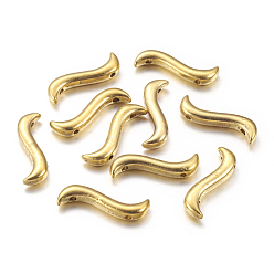 Antique Golden Alloy Spacer Bars, Cadmium Free & Lead Free, Antique Golden, 18x5.5x2mm, Hole, 1mm