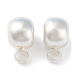 Посеребрённый Поручни из латунной трубки, петля под залог, ползунки, без кадмия и без свинца, 925 серебро покрытием, 6x4x3.5 мм, отверстия : 1.2 mm и 1 мм