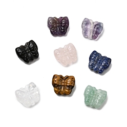 Смешанные камни Бусины из натурального смешанного камня, бабочка, 13.5~14x15.5~16x6.5~7 мм, отверстие : 1.4 мм