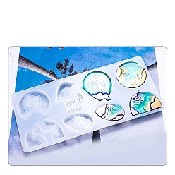 Rectangle Силиконовые формы для подвесок пищевого класса своими руками, формы для литья смолы, прямоугольные, 170x78x10 мм