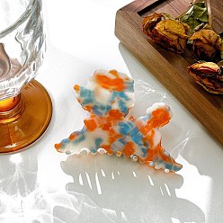 Оранжевый Заколки для волос в форме когтей из ацетата целлюлозы, аксессуары для волос для женщин и девочек, собака, оранжевые, 90 мм