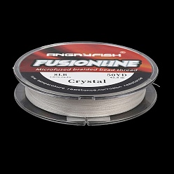 Белый 50 ярды angryfish fusionline pe microfused braided bead thread, круглые, белые, 0.17 мм, Предел прочности на растяжение: 8 фунт