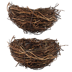 Кокосово-Коричневый Джутовый шпагат имитация птичьего гнезда, на Пасху, кокосового коричневый, 80x34.5 мм