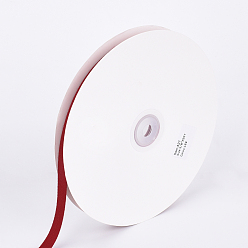 Dark Red Polyester Ribbon, Herringbone Ribbon, Dark Red, 3/8 inch(9mm), about 50yards/roll(45.72m/roll)