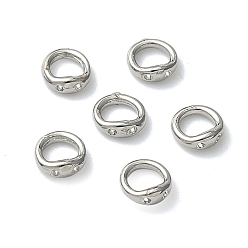Платина Круглые кольцевые латунные подвески, без кадмия и без свинца, долговечный, стойки покрытие, платина, 5x2 мм, отверстие : 0.7 мм