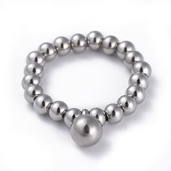 Нержавеющая Сталь Цвет Устойчивые к потускнению 304 растягивающиеся кольца для пальцев из нержавеющей стали, круглые, цвет нержавеющей стали, Размер 10, 20 мм