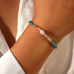 Разноцветный Богемные браслеты ручной работы из бисера и кристаллов, с регулируемым пластиковым искусственным жемчугом, красочный