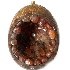 Red Agate Яйцо дракона, подвесной светильник из красного агата, кристаллическое целебное украшение, украшения для дома, 90x105 мм