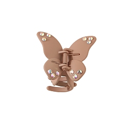 Сиена Пластиковые зажимы когтя волос, аксессуары для волос со стразами для женщин и девочек, бабочка, цвет охры, 65x60 мм
