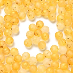 Оранжевый Матовые прозрачные акриловые бусины, круглые, с золотой фольгой и блестками, градиент цвета, оранжевые, 8x7.5 мм, отверстие : 2 мм, Около 2000 шт / 500 г