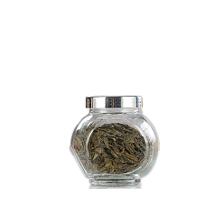 Прозрачный Стеклянный контейнер для хранения, декоративный органайзер канистра герметичная банка для еды, кофейный боб, чай, держатель для ванной комнаты, прозрачные, 9.1x9.1 см