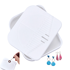 Белый Инструмент для прокалывания ушей, прямоугольные, белые, 12.4x10.4x2.85 см, Внутренний диаметр: 11.75x9.75 cm