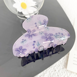 Лиловый Акриловые коготь заколки, аксессуары для волос для женщин и девочек, арка, сирень, 80x45 мм
