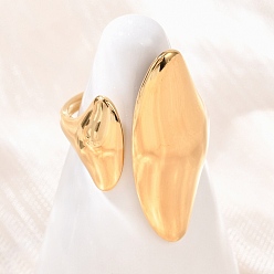 Золотой Конский глаз 304 открытые манжетные кольца из нержавеющей стали, золотые, внутренний диаметр: 17 мм