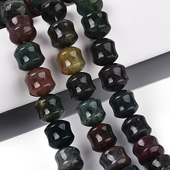 (RRHB277) Кристалл на подкладке из медово-бежевого цвета Природного индийского агата бисер нитей, колонка, 9.5~10.5x9.5~10.5 мм, отверстие : 0.7~0.8 мм, около 38~40 шт / нитка, 15.35~15.94 дюйм (39~40.5 см)