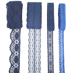 (52) Непрозрачная лаванда 4 стили отделка из полиэстерового кружева, для шитья и художественных промыслов, разнообразные, разноцветные, 3/4~1-3/4 дюйм (19~45 мм), 5ярды/стиль