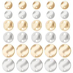 (52) Непрозрачная лаванда 108шт 6 стили латунные подвески для разъемов, скручивание плоских круглых звеньев, разноцветные, 6~10x0.8~1 мм, отверстие : 0.8~1.4 мм, 18 шт / стиль