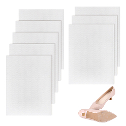 Белый Резиновая самоклеящаяся противоскользящая подушечка для обуви, для защитной обуви на высоком каблуке, белые, 135x104x1.5 мм