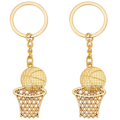 Золотой 2шт. брелоки-подвески из баскетбольного сплава, золотые, 100 мм